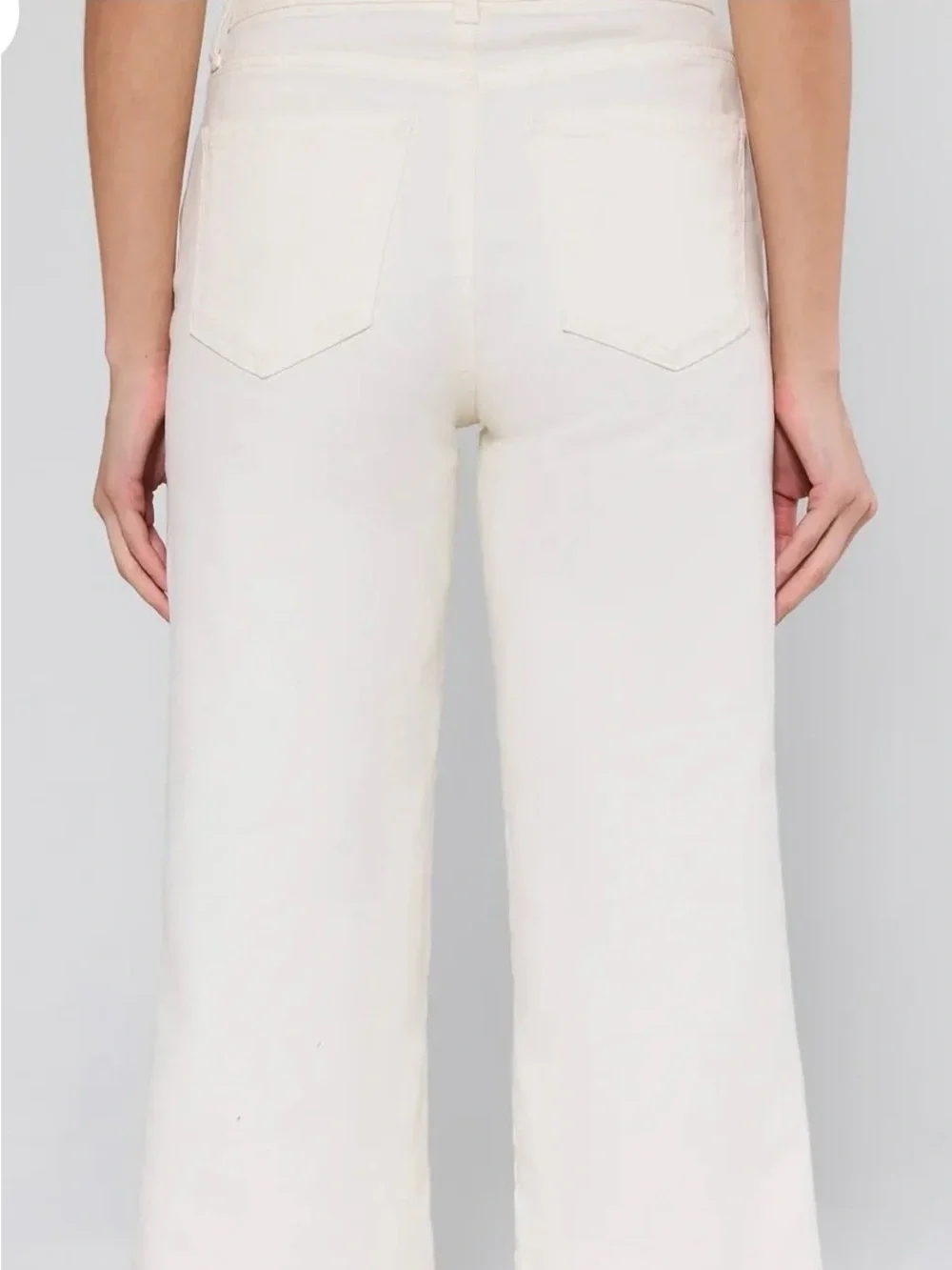 Kut From The Kloth-Meg Wide-Leg Jeans - Elegant High-Rise Style in Cream - Picture 2 of 6